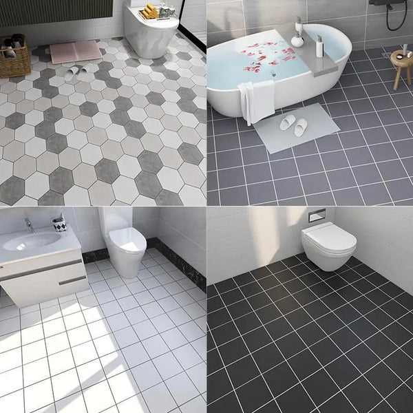 Bathroom Wallpapers Kitchen Waterproof Floor Sticker Renovation