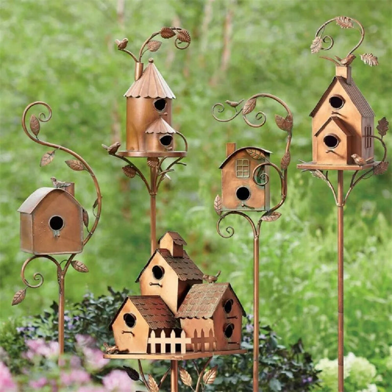 Art With Rod Birdhouse Feeder for Home Garden Decor