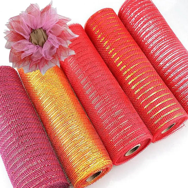 Attractive Excellent Poly Mesh Metallic Strips 15 Colors Mesh for Home decor