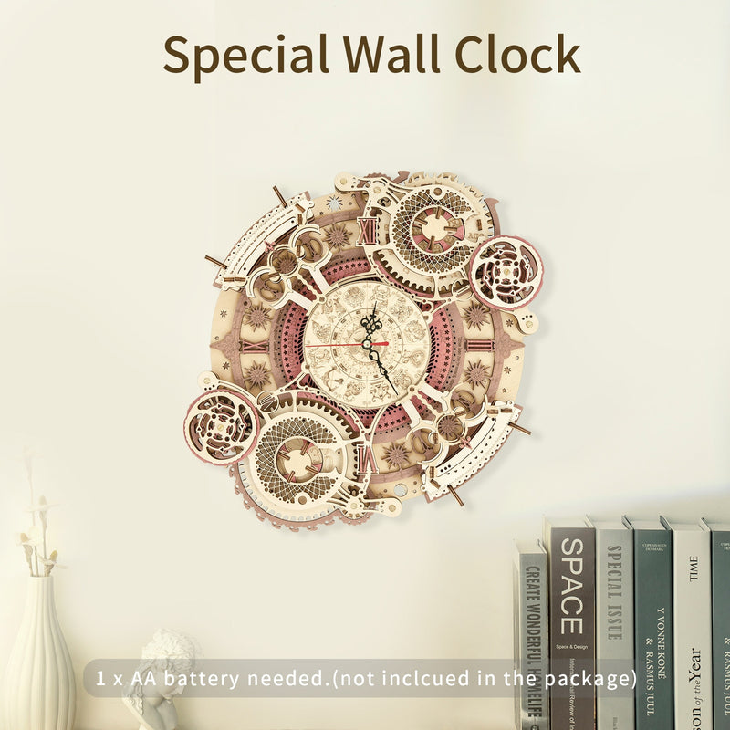 Robotime ROKR Zodiac Wall Clock 3d Wooden