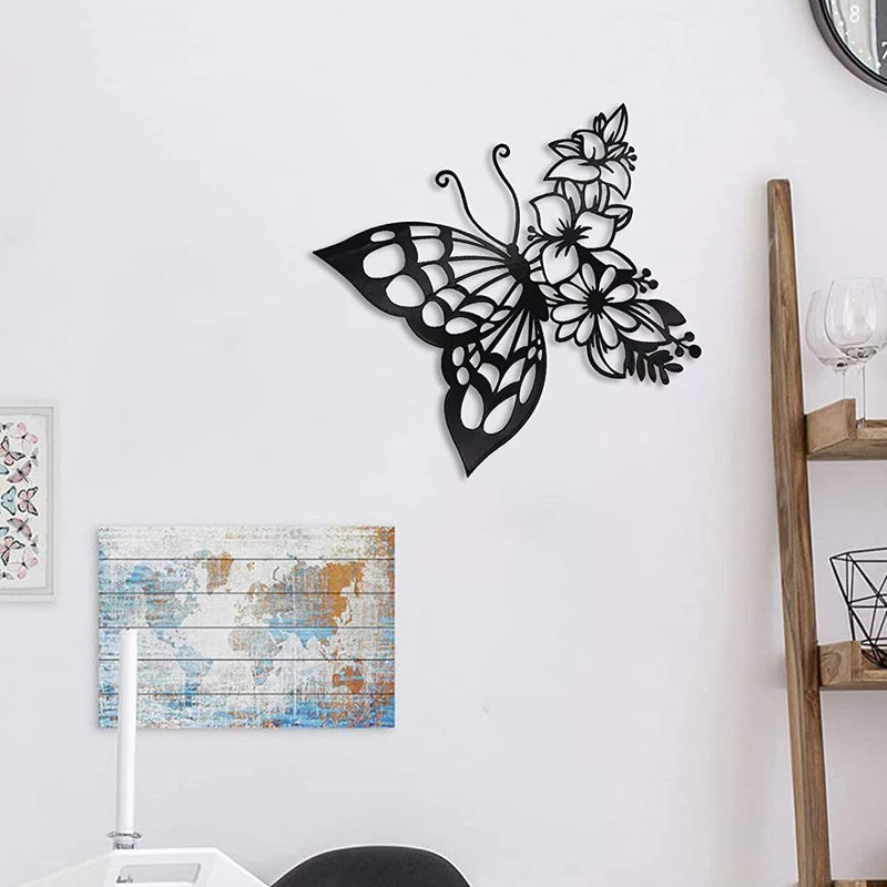 Metal Wall Art Elegant Butterfly Decor