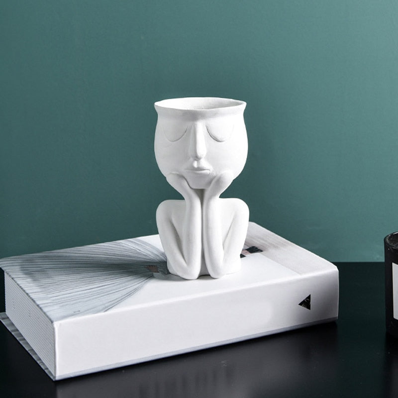 Creative Humanoid Ceramic Flower Pot Vase