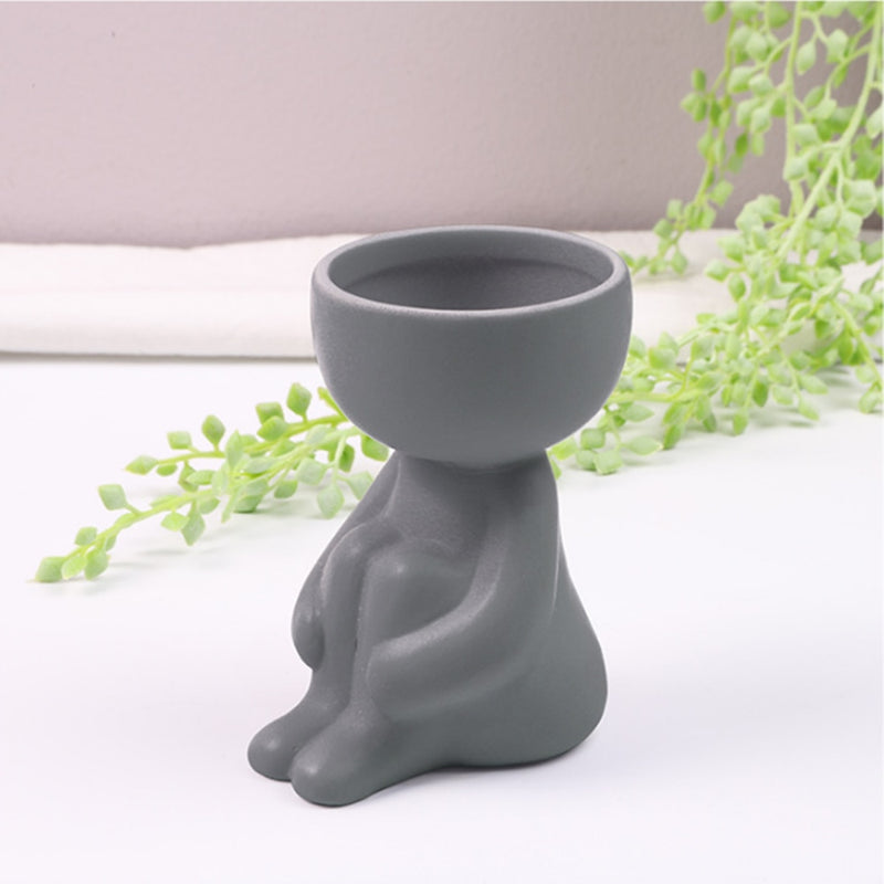 Creative Humanoid Ceramic Flower Pot Vase