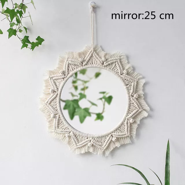 Mirror Aesthetic Macrame Wall Hanging