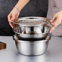 KitchenPal™ - Multifunctional Stainless Steel Basin Set